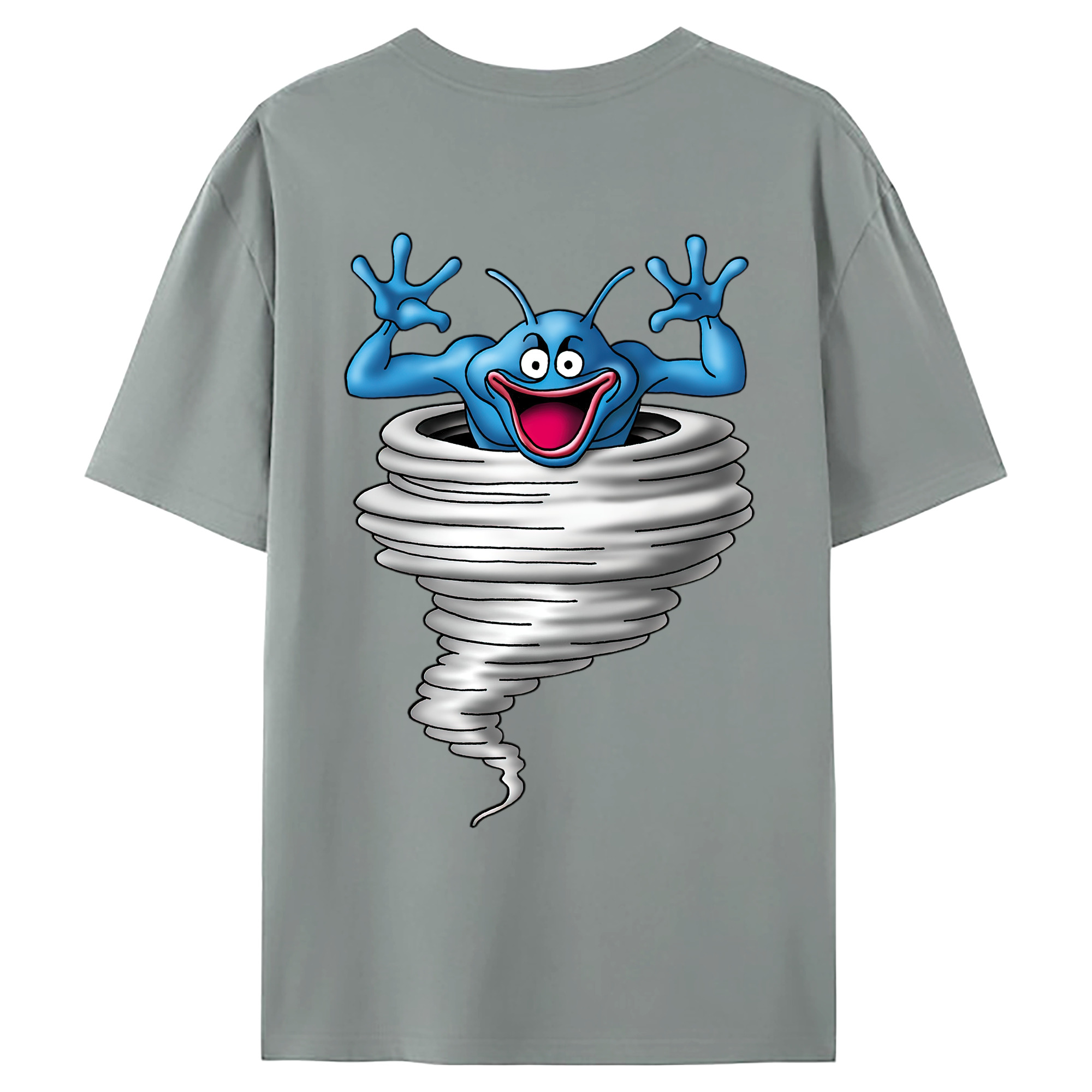 （画像用） ドラゴンクエスト Doragon Kuesuto Dragon Quest 綿100％ メンズ半袖Tシャツ（バックプリント） 通気性
